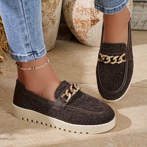 Brown loafers