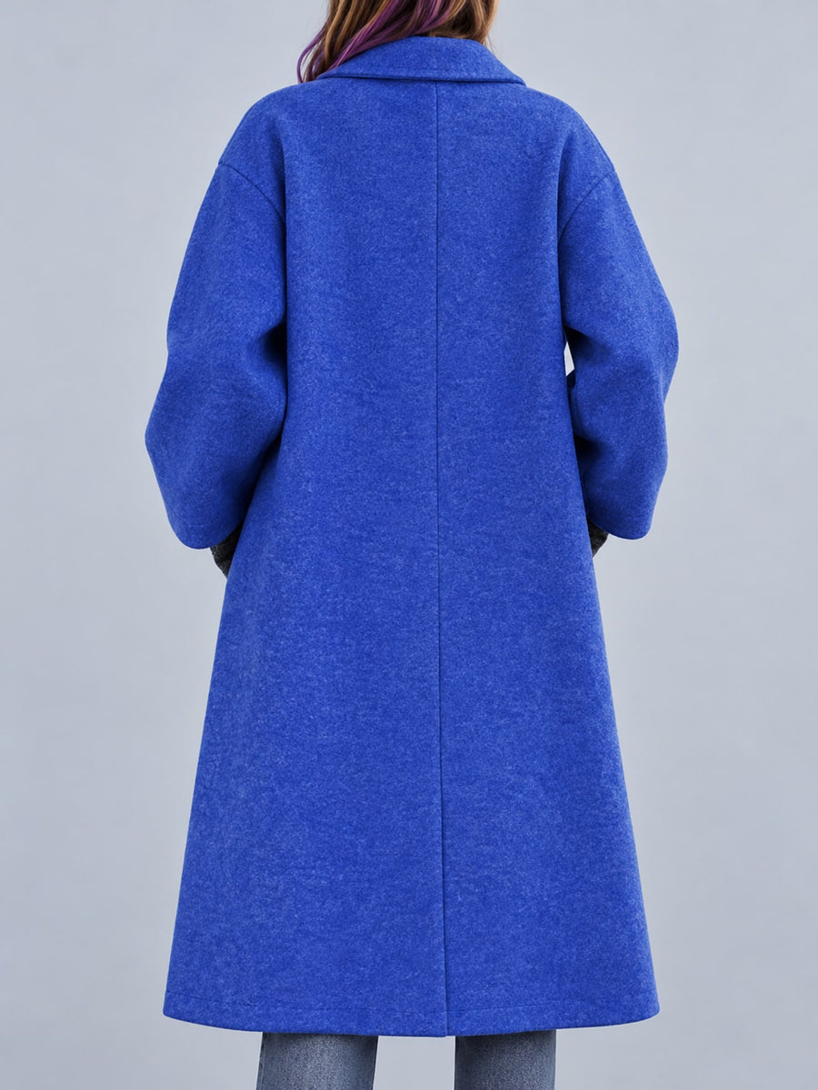 classic overcoat in Light Blue with notch lapel