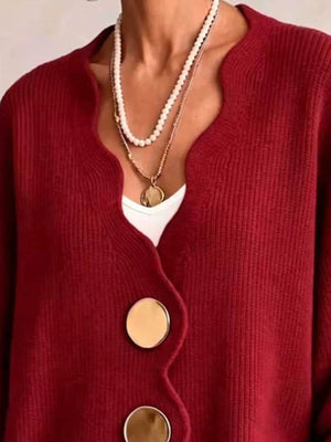 modern cardigan in Black with v-neck