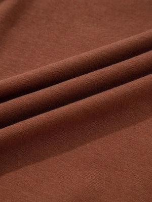 rust regular t-shirt with crew neck