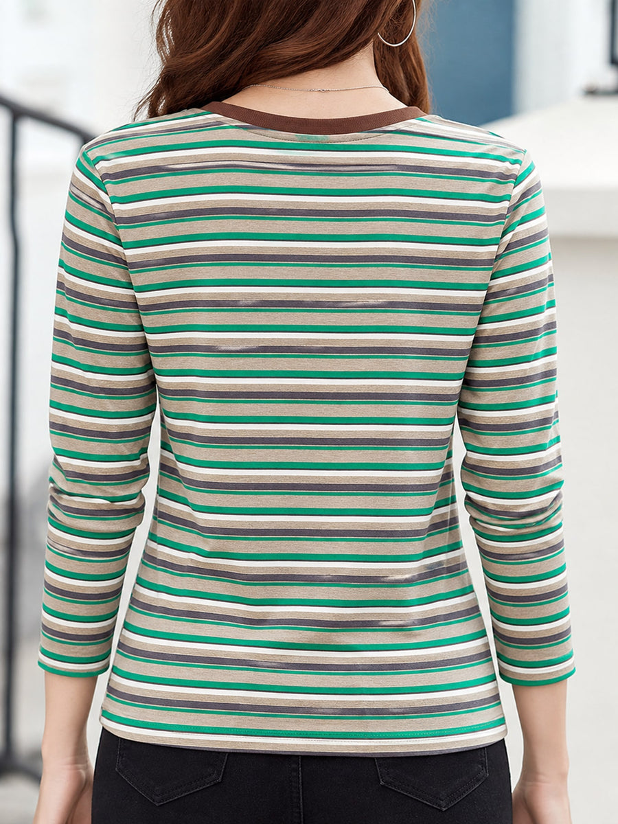 red regular t-shirt with crew neck