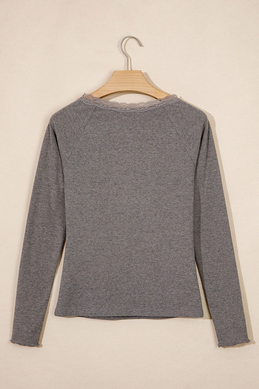 classic henley in Dark Gray with v-neck