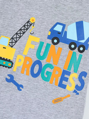 Children's Construction Vehicle Tee And Shorts Set option 4