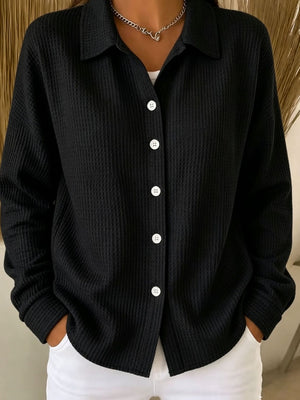 modern button-down shirt in White with collared