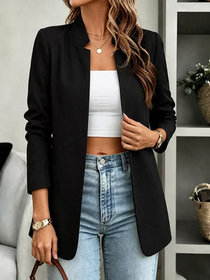 classic blazer in Black with notch lapel