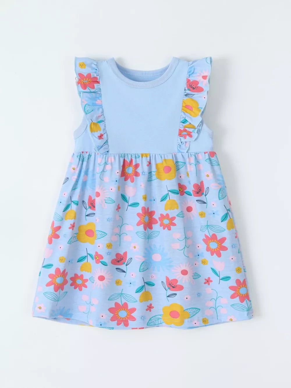 Children's Ruffled Floral Print Dress in this colorway