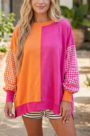65% polyester, 35% cotton Care instructions: Machine wash cold sweatshirt in Multicolor with oversized silhouette
