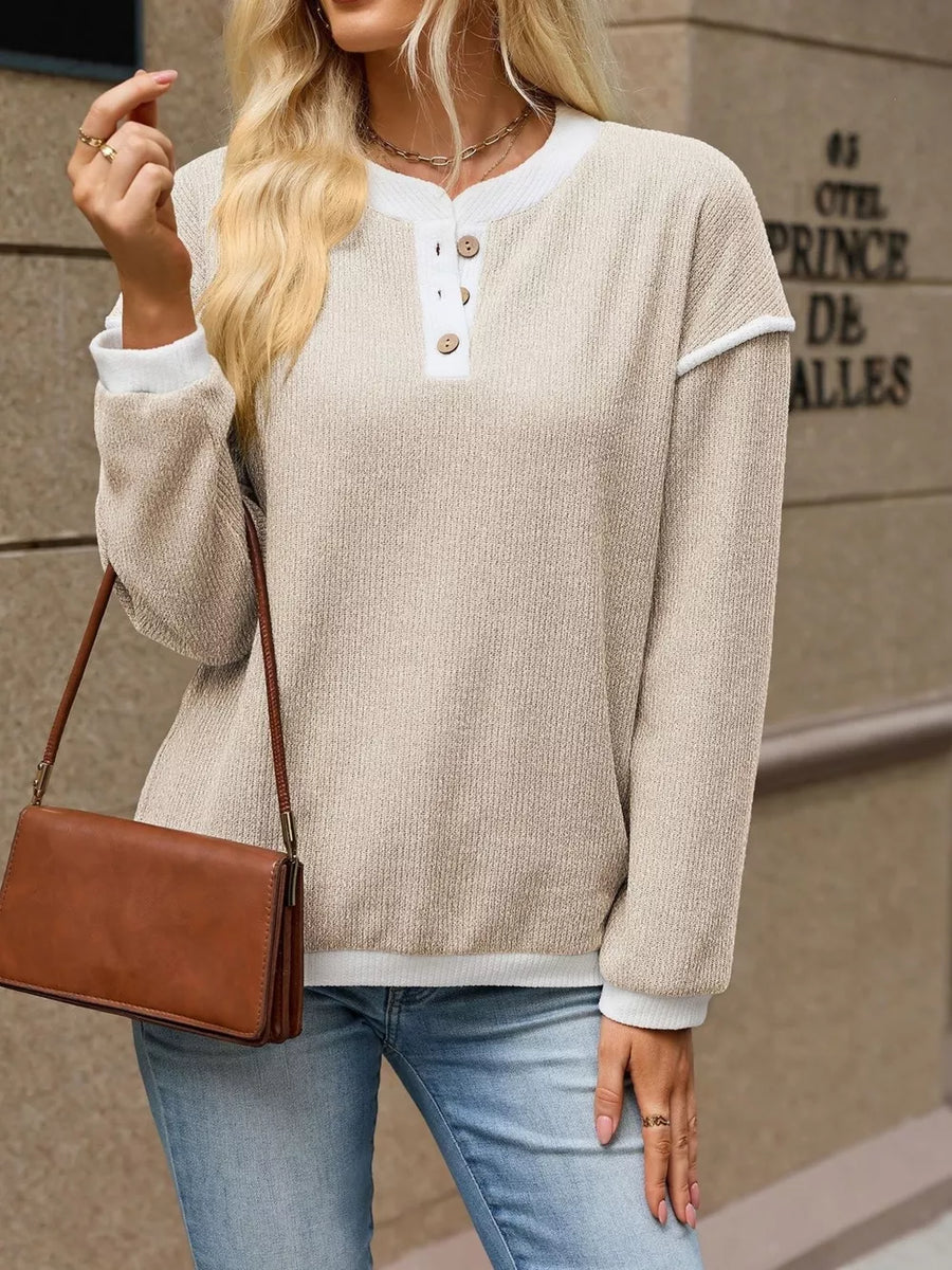 modern henley in Brown with henley