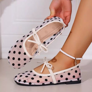 Mesh, Rubber Imported Size &amp flats in White with ballet flat silhouette