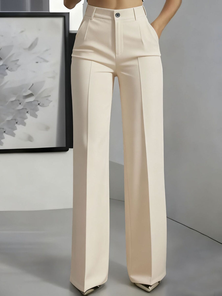 100% polyester Care instructions: Machine wash cold wide-leg pants in Red with flared silhouette