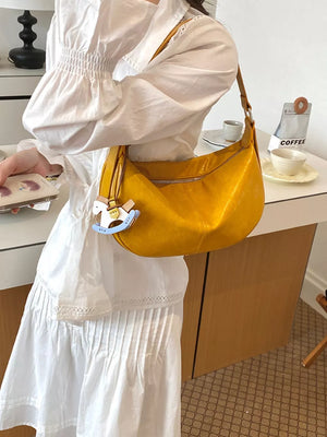 shoulder bag in Yellow with shoulder strap and medium