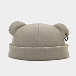 cotton Imported Size &amp hat in Khaki with fitted silhouette