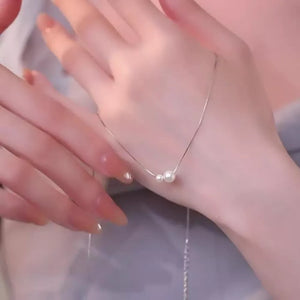 silver necklace with choker and clasp
