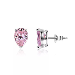 18K Gold-Plated, 925 sterling silver, Growing high-carbon diamonds Care instruct earrings in Blush Pink with teardrop