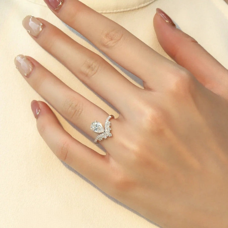glam ring in clear with not applicable