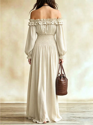 100% polyester Care instructions: Machine wash cold maxi dress in Mustard with A-line silhouette