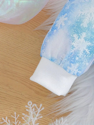 Children's Snowflake Hoodie And Leggings Set option 5