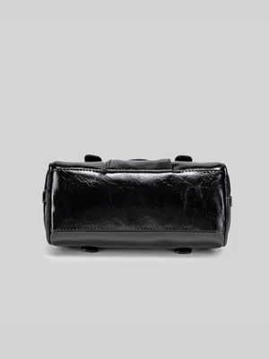 Black with crossbody bag with top handle 8