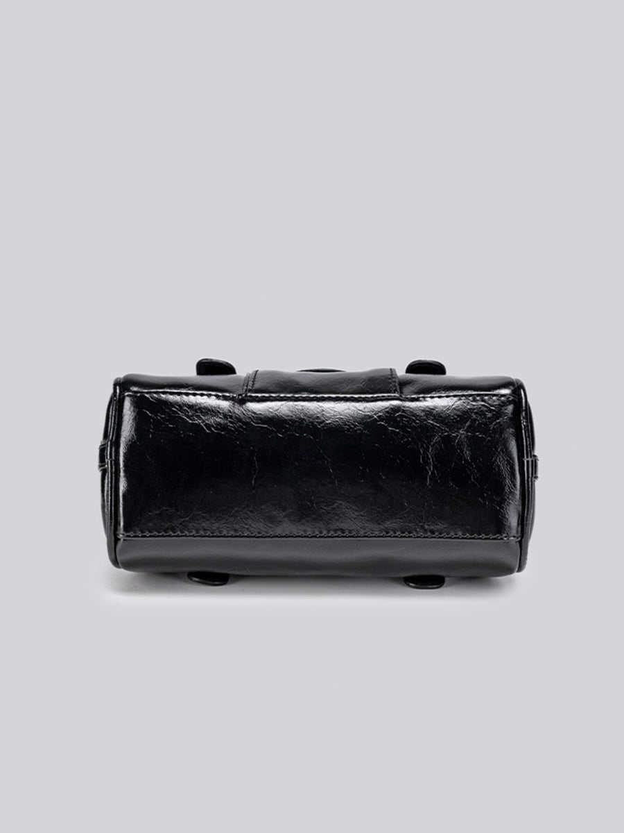 Black with crossbody bag with top handle 8