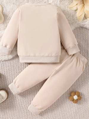 Crew-neck Graphic Long-sleeve Pants option 5