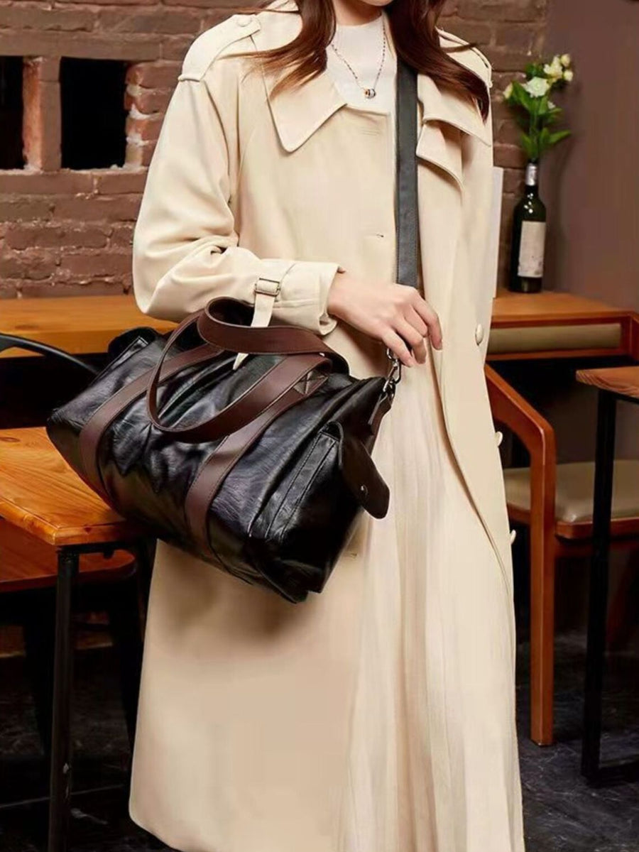 black with handbag with pleated 7