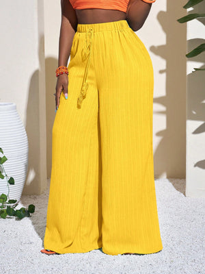 100% polyester Care instructions: Machine wash cold wide-leg pants in Red with wide-leg silhouette