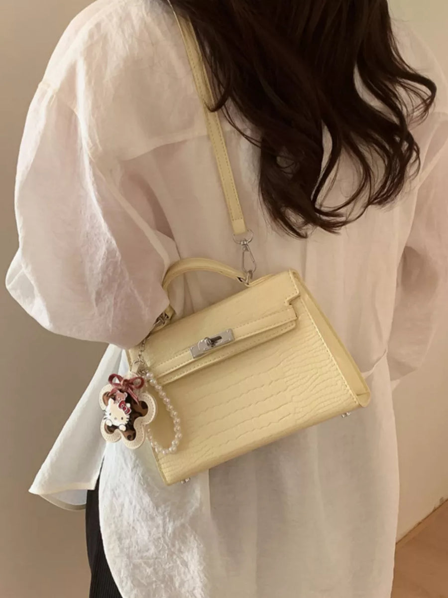 Croc-embossed Top-handle Crossbody Bag option 7