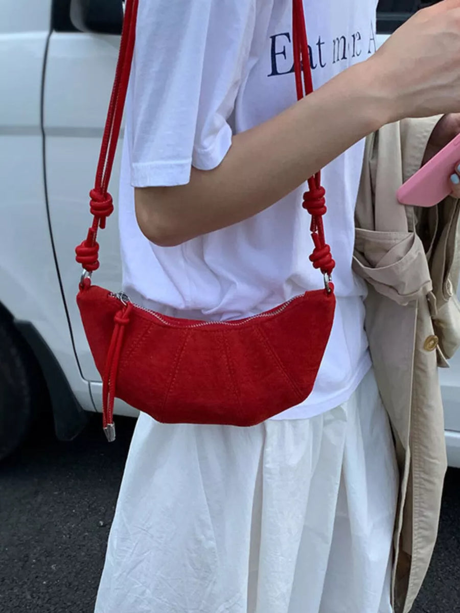 Spaghetti Strap Crossbody Bag in Yellow