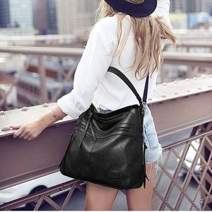 dark brown handbag