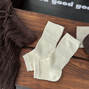 socks featuring geometric in Dark Gray with cotton Imported Size &amp texture