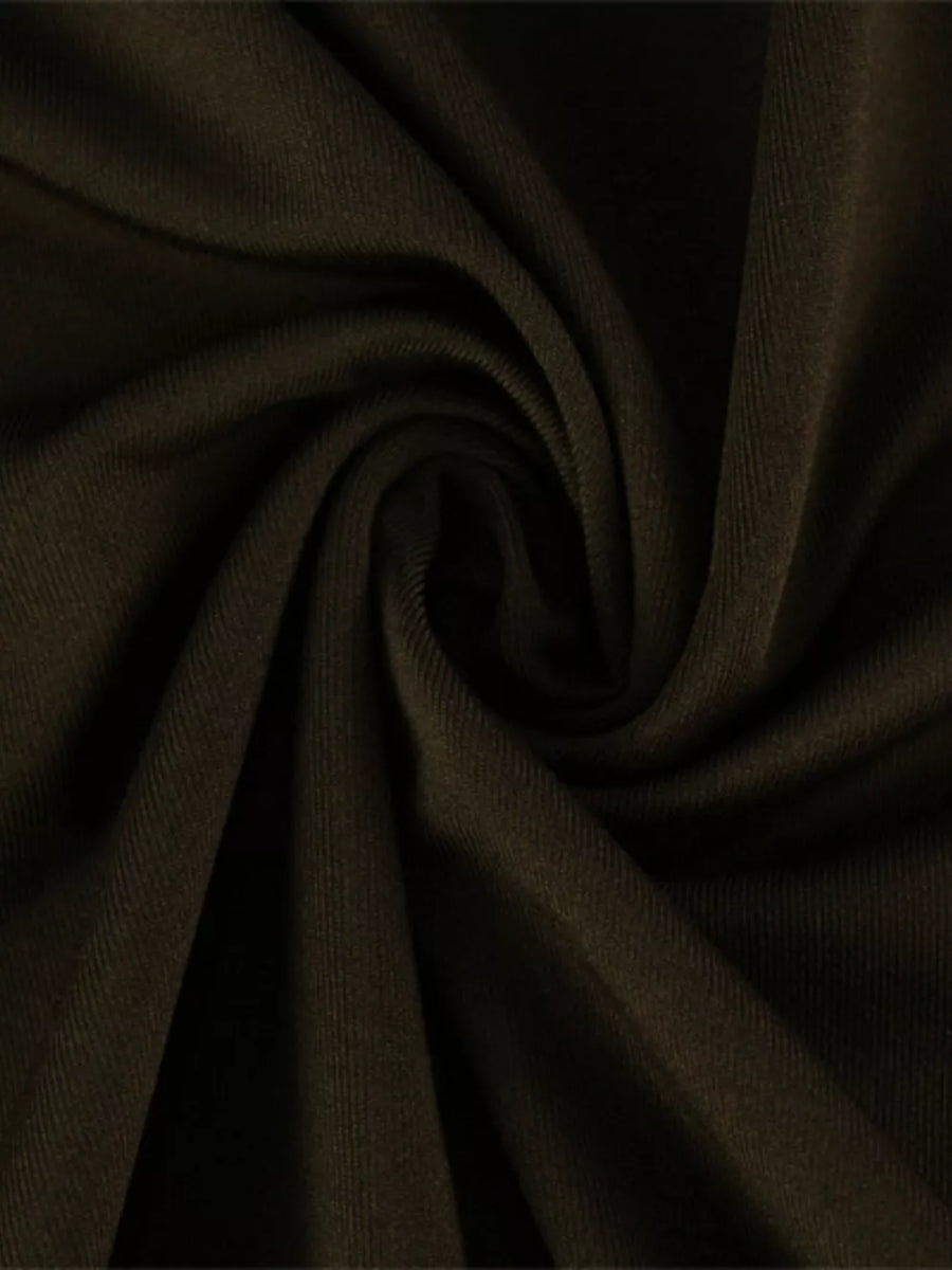 Elegant Turtleneck Maxi Dress With Tie Detail in Burgundy