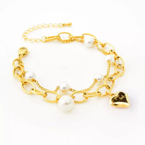 gold bracelet with adjustable and lobster clasp