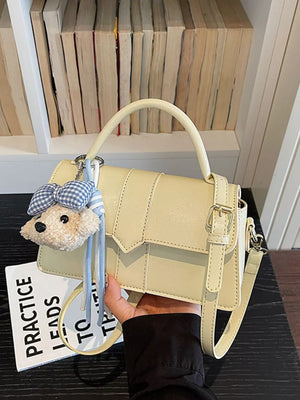 crossbody bag in Yellow with adjustable strap and medium