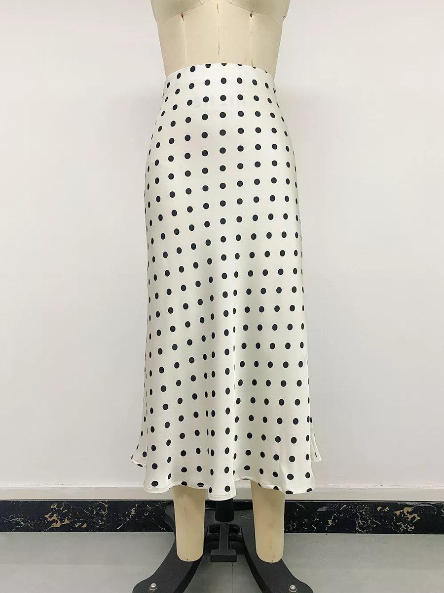 Polka Dot Midi Skirt option 8