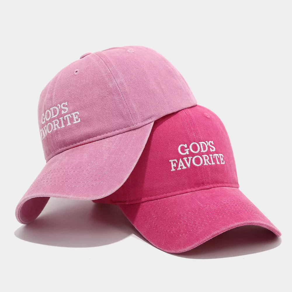 cap in light pink featuring embroidered and structured fit