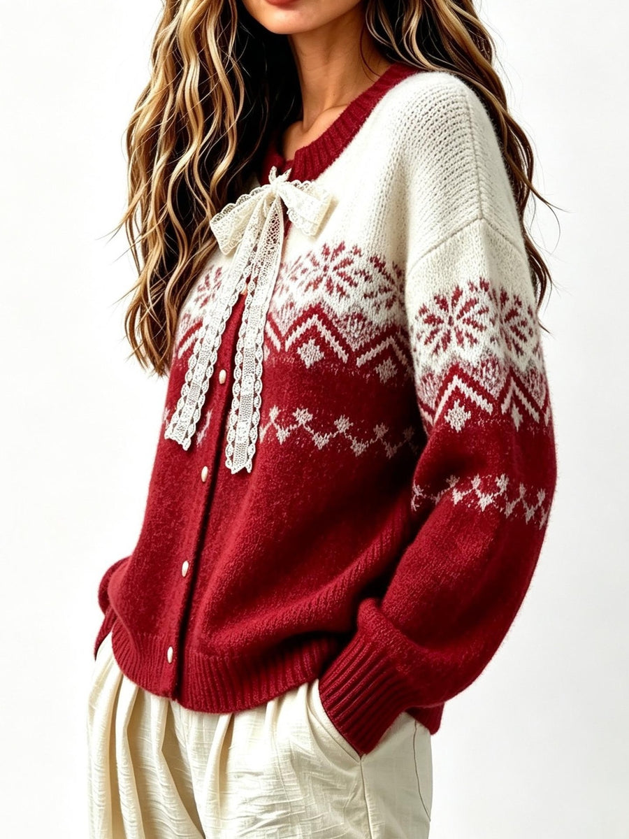 charcoal relaxed cardigan with round neck