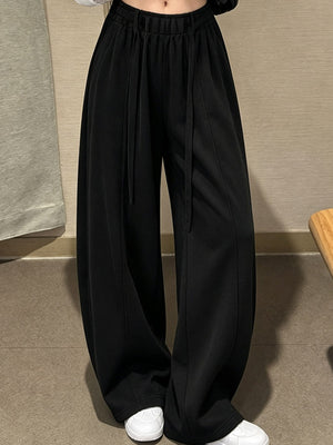 wide-leg pants in Dark Coffee-Tall with adjustable and full-length