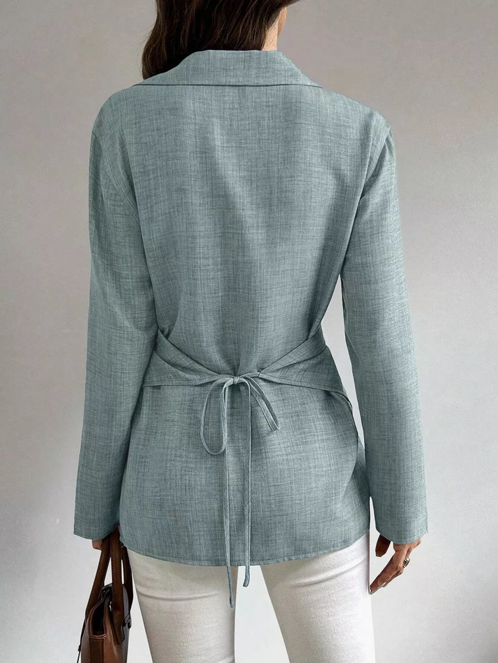 beige regular blouse with collared