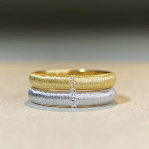 925 Sterling Silver Zircon Ring 18K Gold-Plated in gold with zircon accents