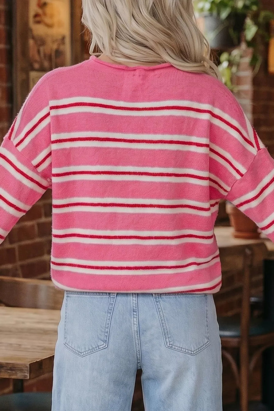 Striped Button-up Cardigan option 6