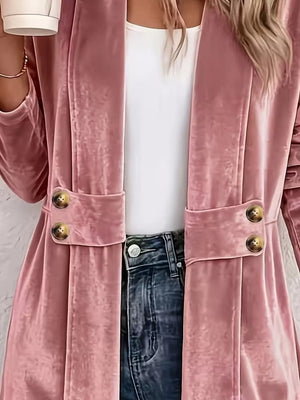 Black relaxed cardigan with shawl lapel