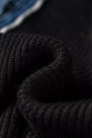 cardigan featuring ribbed in medium blue with 52% viscose, 26% polyester, 22% polyamide Care instructions: Machine wash cold