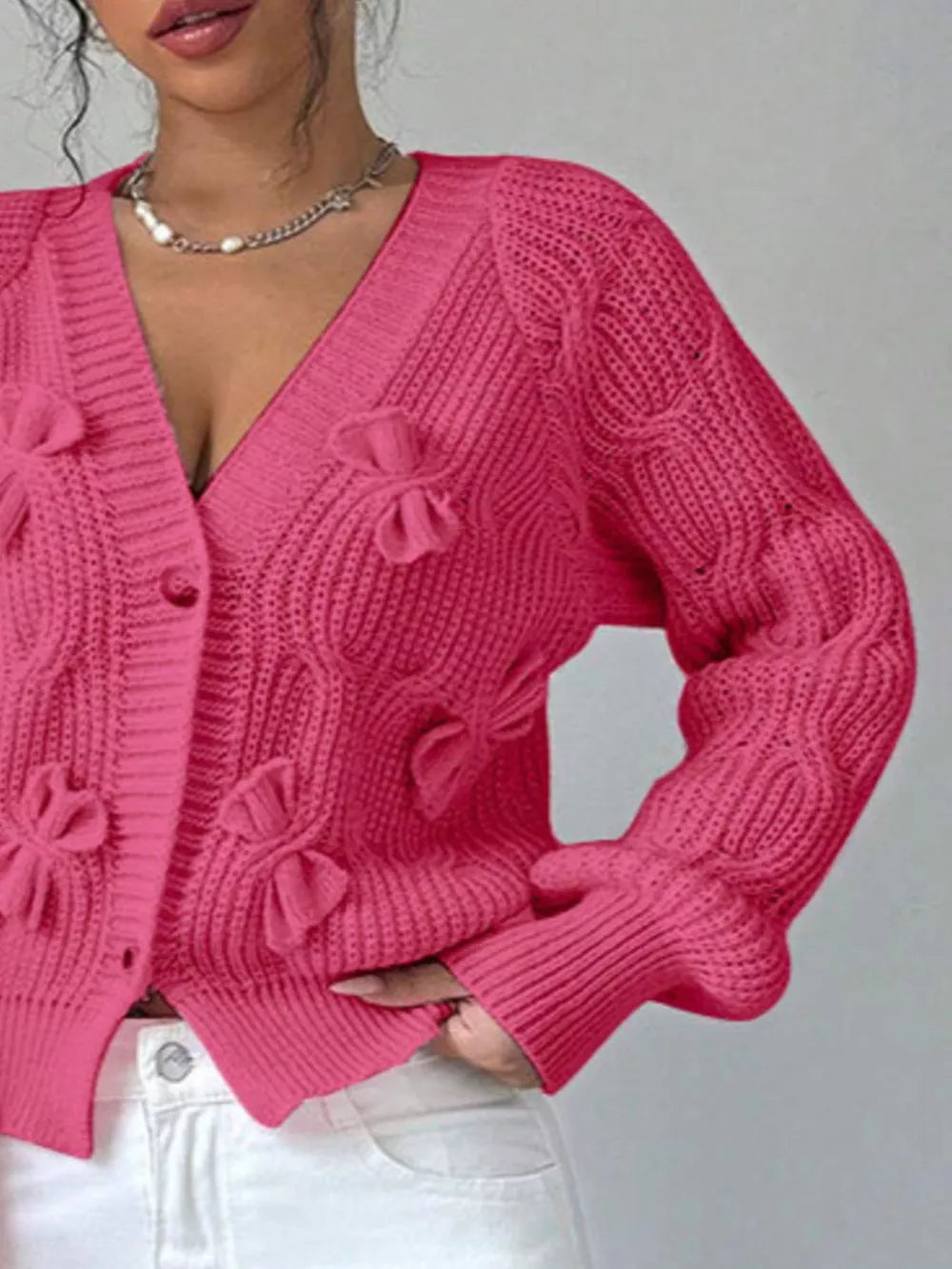 cardigan featuring cable knit in Green with 100% polyester Care instructions: Machine wash cold texture