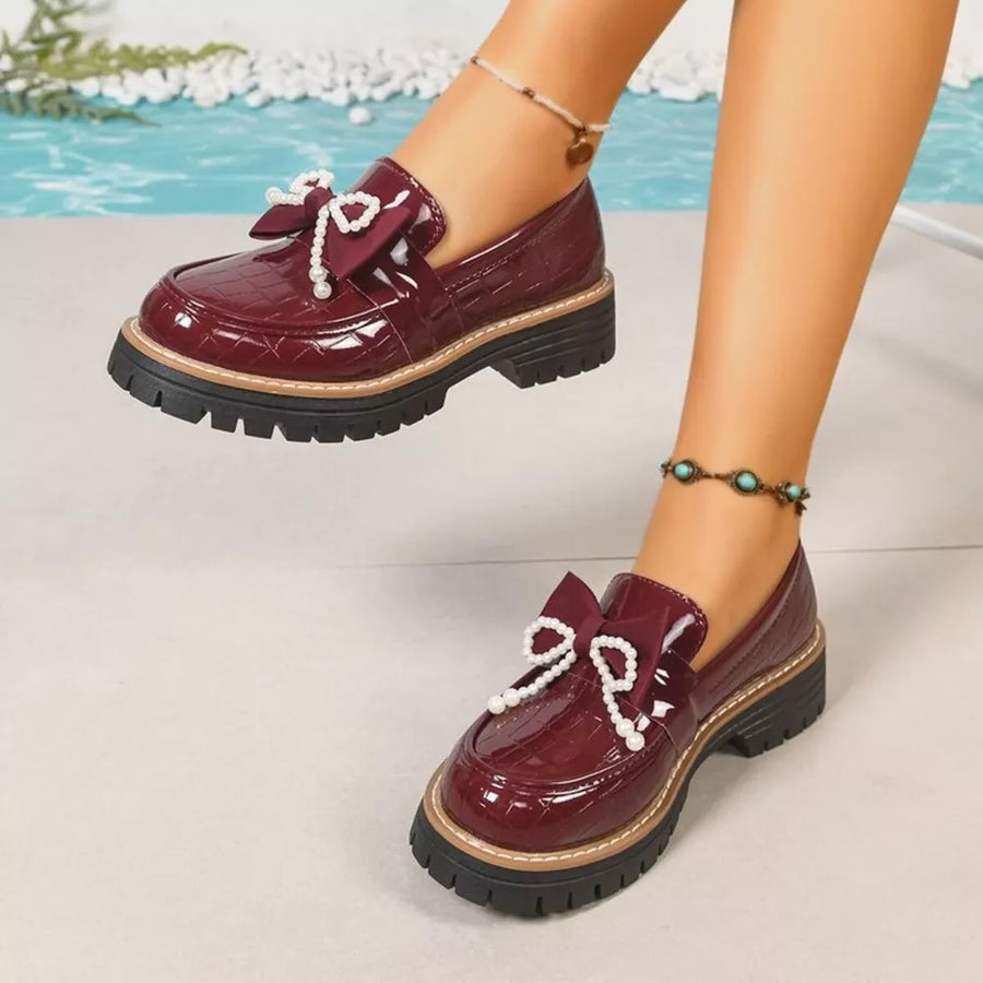 burgundy loafer