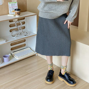 Floral Jacquard Crew Socks in Blue