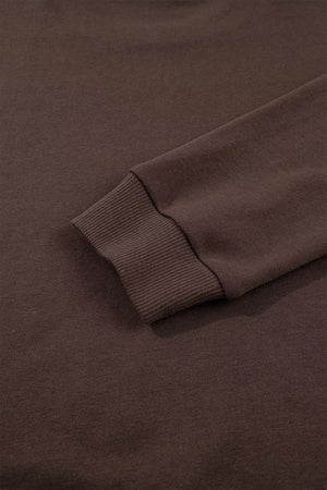 dark brown sweatshirt