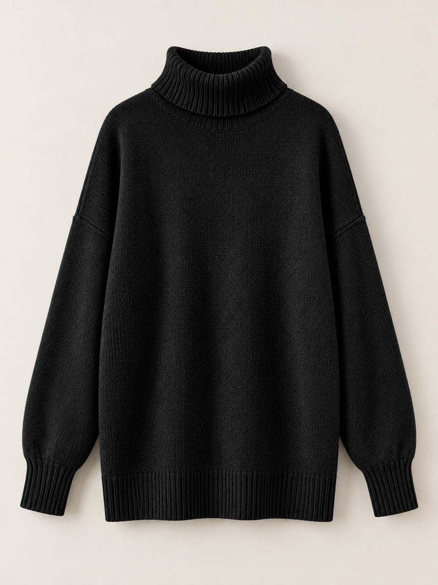 lime green turtleneck sweater