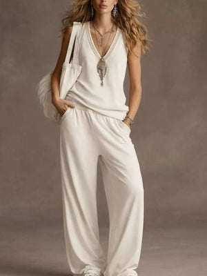 Black matching set with hip-length and pullover