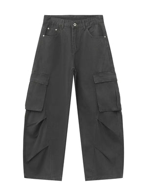 Black jeans with full-length and zip-front