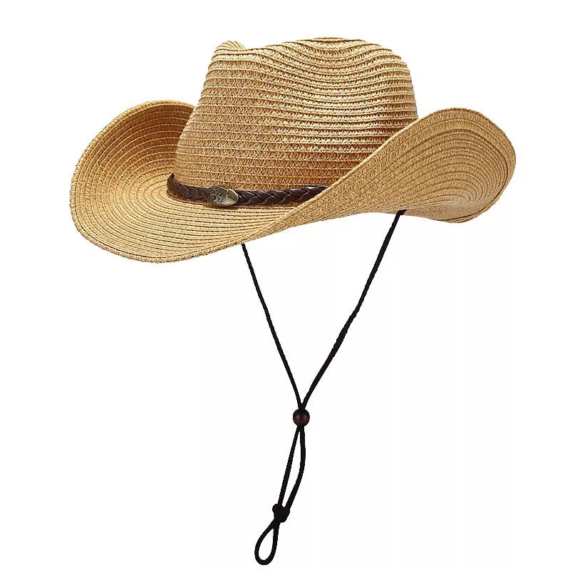 Khaki cowboy hat hat with N/A